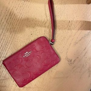 Coach magenta wristlet
